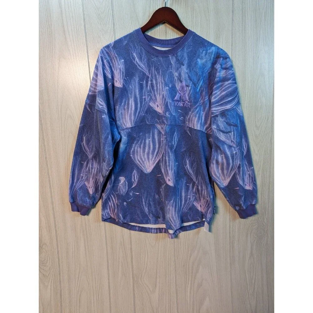 Spirit Jersey Adult Small Disney Avatar Jelly Fish All Over Print Oversize Faded - Picture 1 of 8